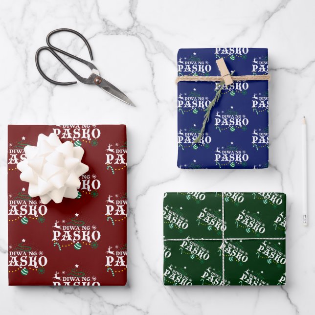Philippines Christmas - Diwa ng Pasko Wrapping Paper Sheet (Front)