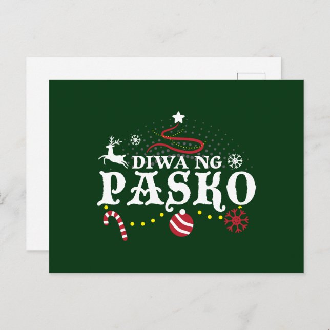 Philippines Christmas Tagalog - Diwa ng Pasko  Postcard (Front/Back)