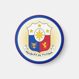 Philippines Coat of Arms Circle Shape Magnet