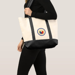 Philippines Coat of Arms Circle Shape Tote Bag
