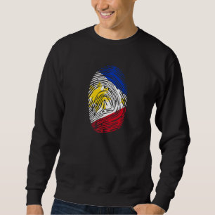 Philippines Country Flag Fingerprint DNA   Sweatshirt