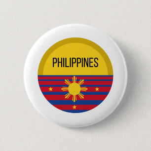 Philippines Cute Design Ideas Pattern Sunset 6 Cm Round Badge
