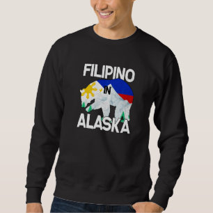 Philippines Filipino Alaska Ice Bear Flag Mountain Sweatshirt