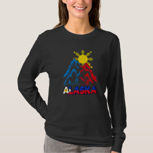 Philippines Filipino Alaska Ice Flag Mountain Alas T-Shirt