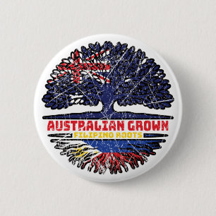 Philippines Filipino Australian Australia Tree 6 Cm Round Badge