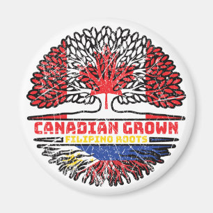 Philippines Filipino Canadian Canada Tree Roots Fl Magnet