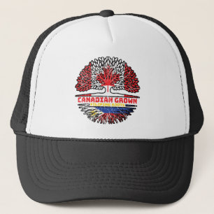 Philippines Filipino Canadian Canada Tree Roots Fl Trucker Hat