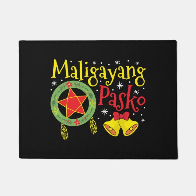 Philippines Filipino Christmas Maligayang Pasko Doormat (Front)