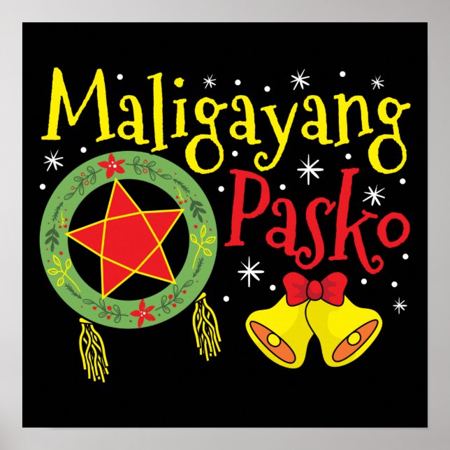 Philippines Filipino Christmas Maligayang Pasko Poster (Front)