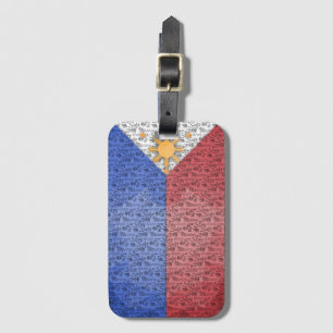 Philippines Filipino Country Flag Stay Safe Luggage Tag