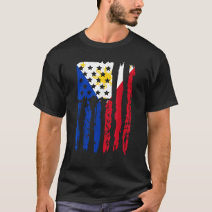 Philippines Filipino Flag American Grown Pinoy USA T-Shirt