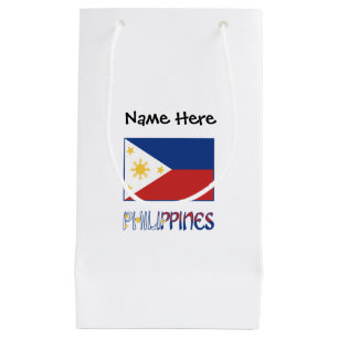 Philippines Filipino Flag Personalised Small Gift Bag