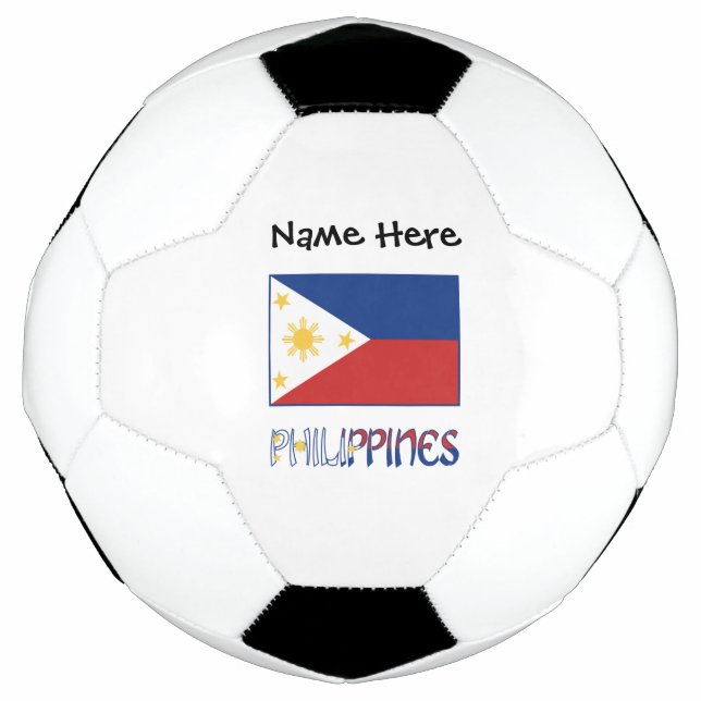 Philippines Filipino Flag Personalised Soccer Ball (Front)
