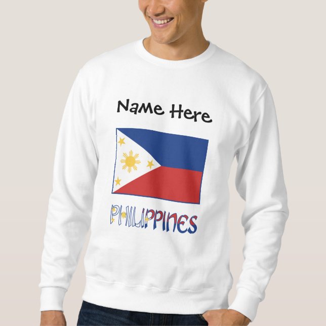 Philippines Filipino Flag Personalised Sweatshirt (Front)