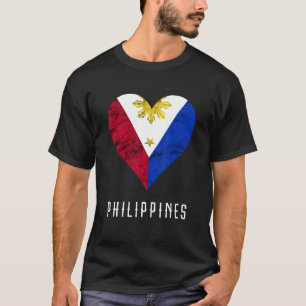 Philippines Filipino Heart Flag Heritage Filipino  T-Shirt