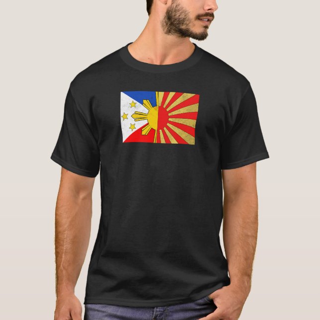 Philippines Filipino Japanese Japan Japino Flag Fr T-Shirt (Front)