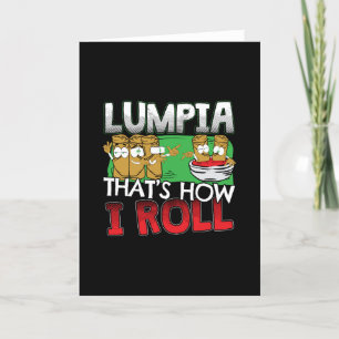 Philippines Filipino Lumpia Food Cartoon Card