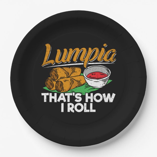 Philippines Filipino Lumpia Food Quote Paper Plate (Front)