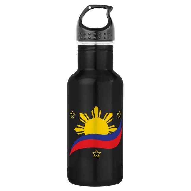 Philippines Filipino Pinoy Flag 532 Ml Water Bottle (Front)