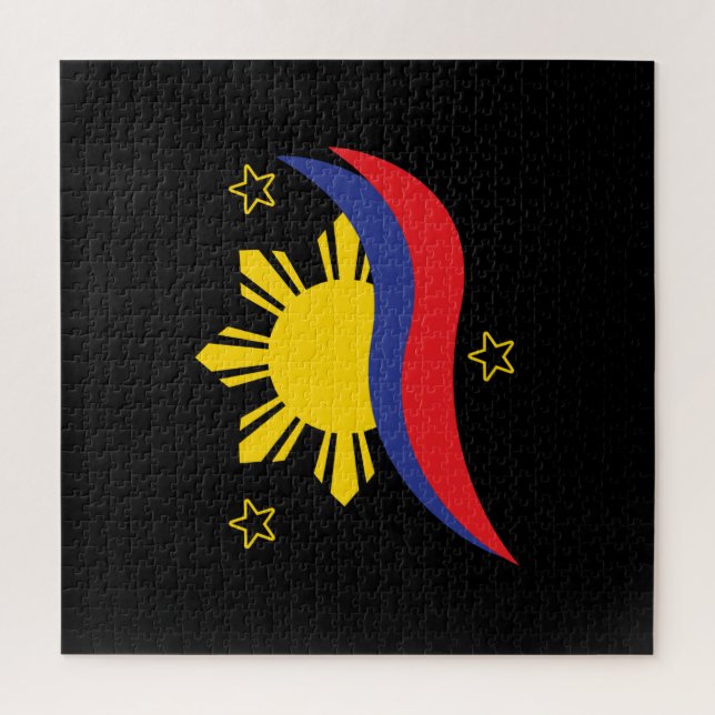 Philippines Filipino Pinoy Flag Jigsaw Puzzle (Vertical)