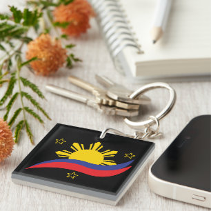 Philippines Filipino Pinoy Flag Key Ring