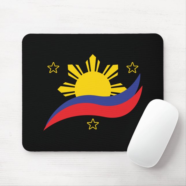 Philippines Filipino Pinoy Flag Mouse Pad (With Mouse)