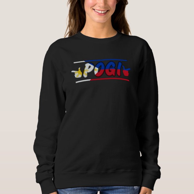 Philippines Filipino Pinoy Pogi Handsome Vintage C Sweatshirt (Front)