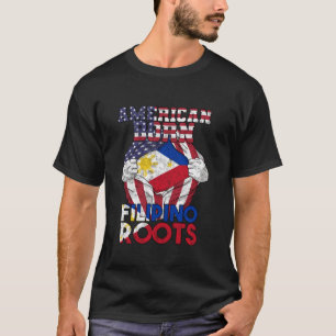 Philippines Filipino Pride Strong Proud America US T-Shirt