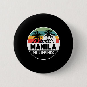 Philippines Filipino Vacation Vintage Souvenir Man 6 Cm Round Badge