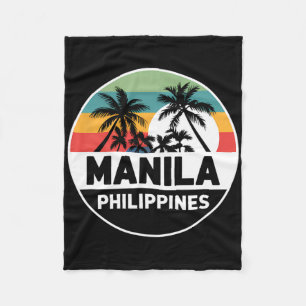 Philippines Filipino Vacation Vintage Souvenir Man Fleece Blanket