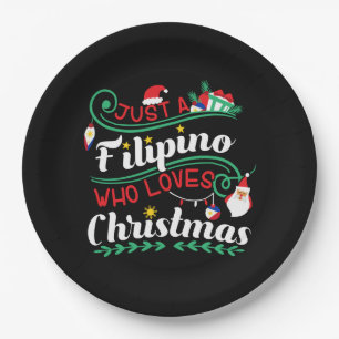 Philippines - Filipino Who Loves Christmas Paper Plate
