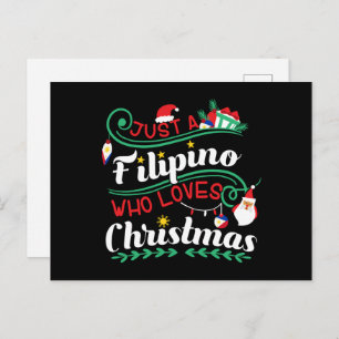 Philippines - Filipino Who Loves Christmas Postcard