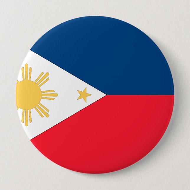 Philippines Flag 10 Cm Round Badge (Front)