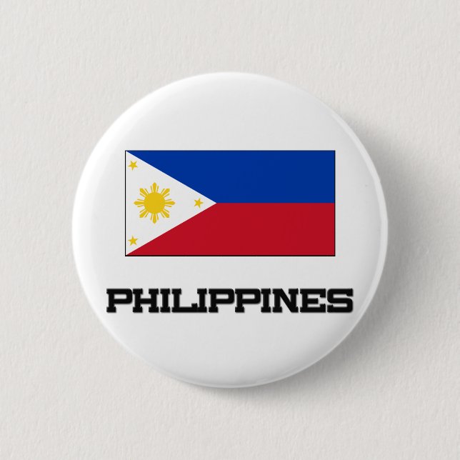 Philippines Flag 6 Cm Round Badge (Front)