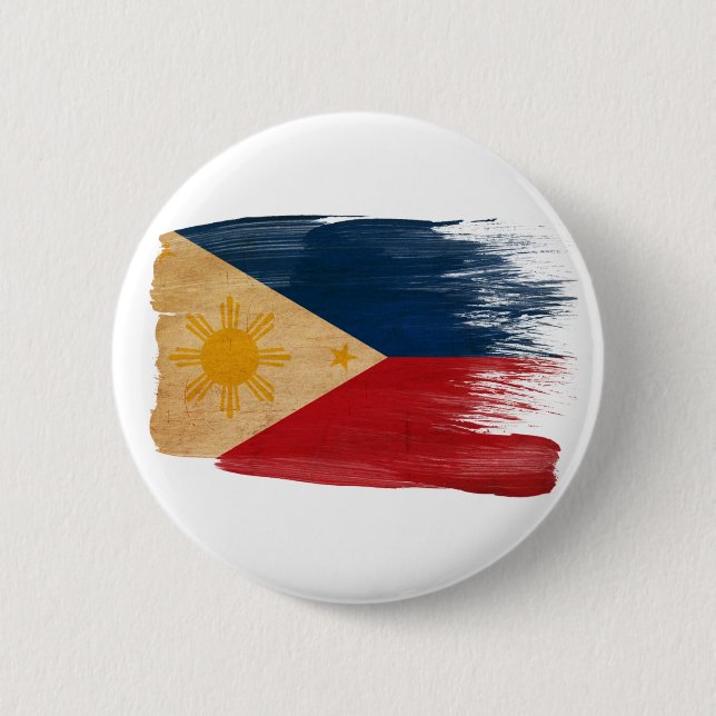 Philippines Flag 6 Cm Round Badge (Front)