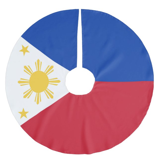 Philippines flag brushed polyester tree skirt (Front)