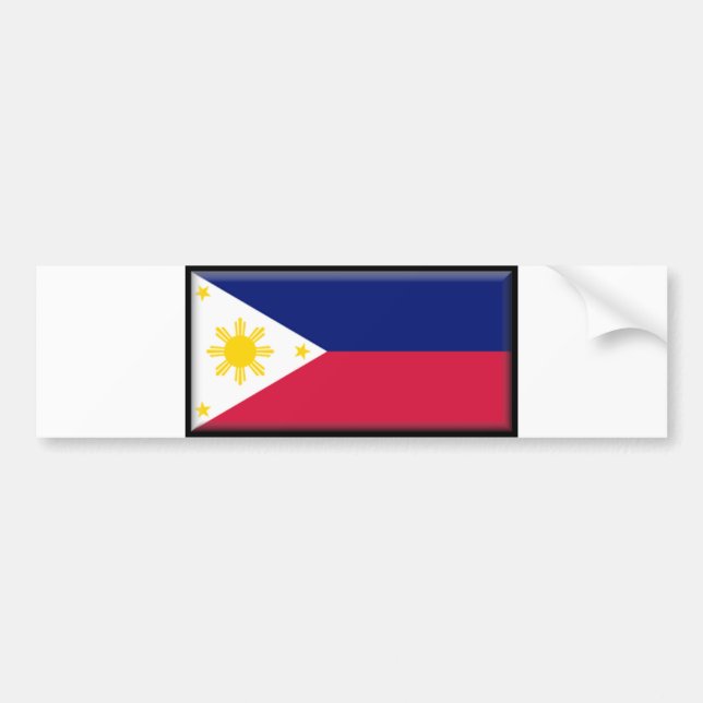 Philippines Flag Bumper Sticker (Front)
