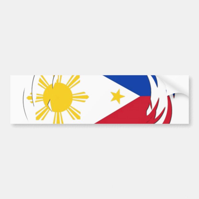 Philippines Flag Bumper Sticker (Front)