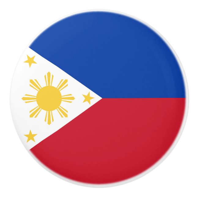 Philippines flag ceramic knob (Front)