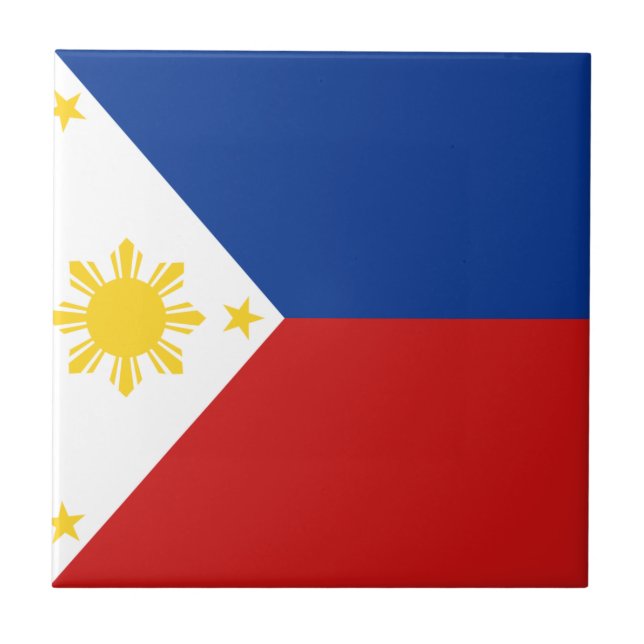 Philippines Flag Ceramic Tile (Front)