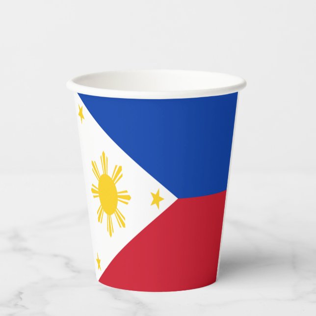 Philippines flag-coat arms paper cups (Front)