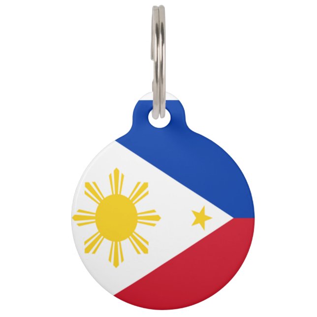 Philippines flag-coat of arms pet tag (Front)