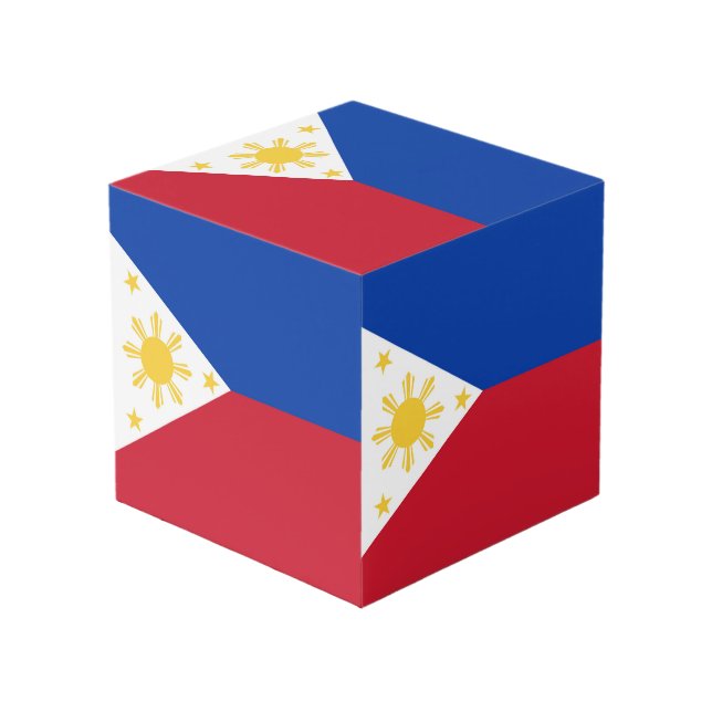 Philippines flag cube (Front Angled)