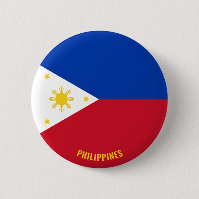 Philippines Flag Cute Patriotic 6 Cm Round Badge (Front)