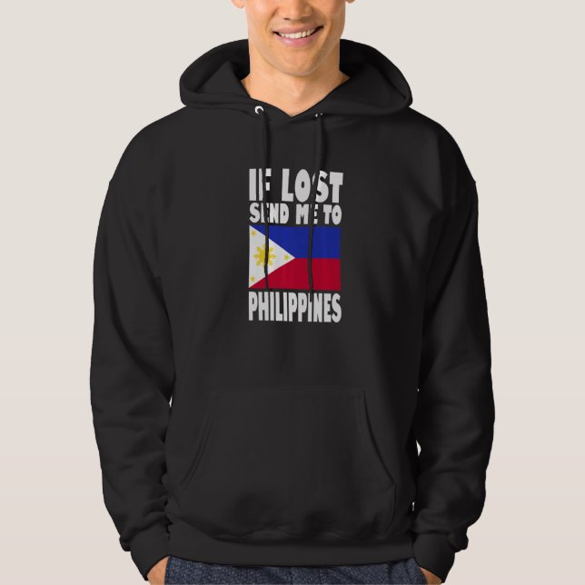 Philippines Flag Design  If lost send me to Philip Hoodie (Front)