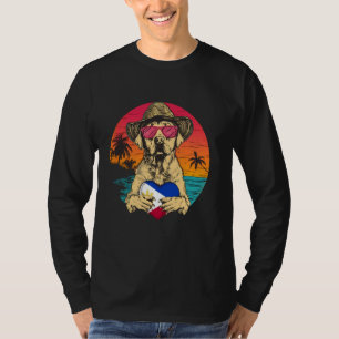 Philippines Flag Dog Sunset Pilipinas Pride Pinoy  T-Shirt