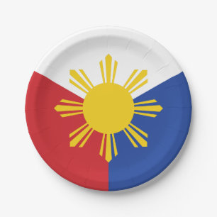 Philippines Flag Elements Paper Plate
