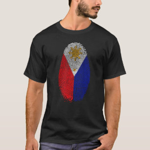 Philippines Flag Fingerprint It is in my DNA Gift T-Shirt