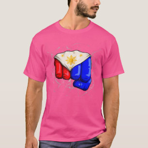 Philippines Flag Fist Filipino Laban Lang Pinoy De T-Shirt