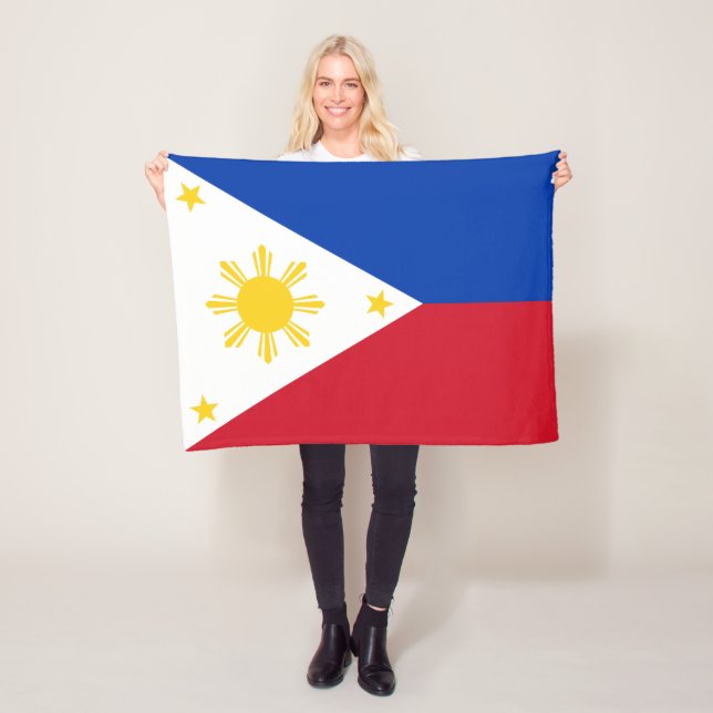 Philippines Flag Fleece Blanket (In Situ)